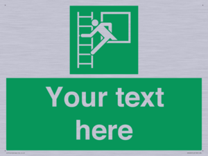 Custom Emergency Escape Ladder Sign